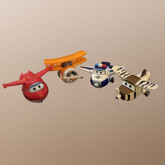 Super Wings Transform-a-Bots Plastic Airplane Jett Paul Grand Albert Bello A2 - Picture 1 of 6
